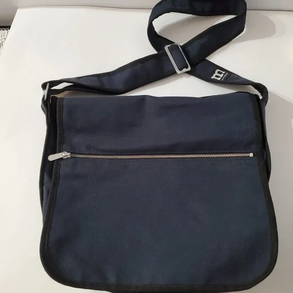 MARIMEKKO Olkalaukku Urbaani Crossbody Shoulder Bag Navy Blue Cotton Canvas